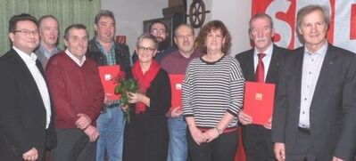 v.l.n.r.: Sven Meier, Clemens Lindemann, Reinhold Wirtz, Alois Düthorn, Dunja Sauer, Marco Düthorn, Stefan