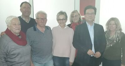 (v.l.n.r.) Helga Roth, Harald Gries, Albert Zitt, Dunja Sauer, Petra Schweitzer, Sven Meier, Ellen Straßberger